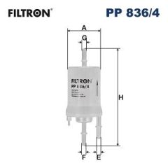 FILTRON PP6004 YAKIT FİLTRESİ GOLF V-JETTA III-POLO IV-CADDY III-FABIA II-OCTAVIA II-A3-IBIZA IV-1.4-1.6 16V 4 BAR PP836.4