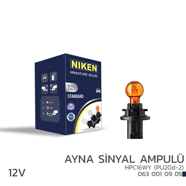 NIKEN 0630010905 NIKEN 12V HPC16WY AYNA SNYL AMP PU20d-2 AMBER 10L