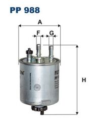 FILTRON PP988 YAKIT FİLTRESİ KANGOO II 08> 1.5dCi LAGUNA III 07>14 1.5dCi 2.0dCi 3.0dCi