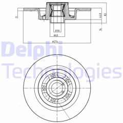 DELPHI BG9026RS ARKA FREN AYNASI RENAULT LAGUNA II 01>07 SCENIC II 05>08 274x11x5D