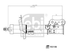 FEBI 193148 AMORTİSÖR ÖN SAĞ FORD COURIER-FIESTA-BMAX 13> GAZLI
