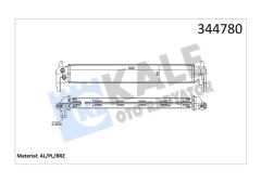 KALE 344780 TURBO RADYATORU INTERCOOLER VW-SKODA-SEAT-AUDİ-POLO-A1-IBIZA-FABIA CBZC-CJZC-CBZB-CUSA-CYZB-CUSB-CU TA 1.2 TSI-1.4 TDI 10>