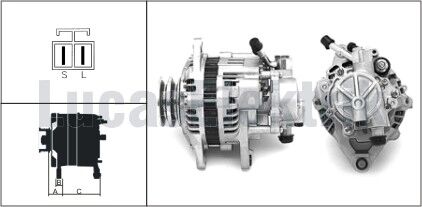 LUCAS LEA0211 ALTERNATÖR KOMPLE MITSUBISHI L300 2.5L 4D56 8v P15 92-03 12V 65A ÇİFT KASNAK - VAKUMLU