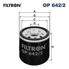 FILTRON OP2012 YAĞ FİLTRESİ RENAULT CLIO I-II-III 92> KANGOO 96> EXPRESS 96> TWINGO 96> MODUS 04> SANDERO 08> 1.2 - 1.2 16V