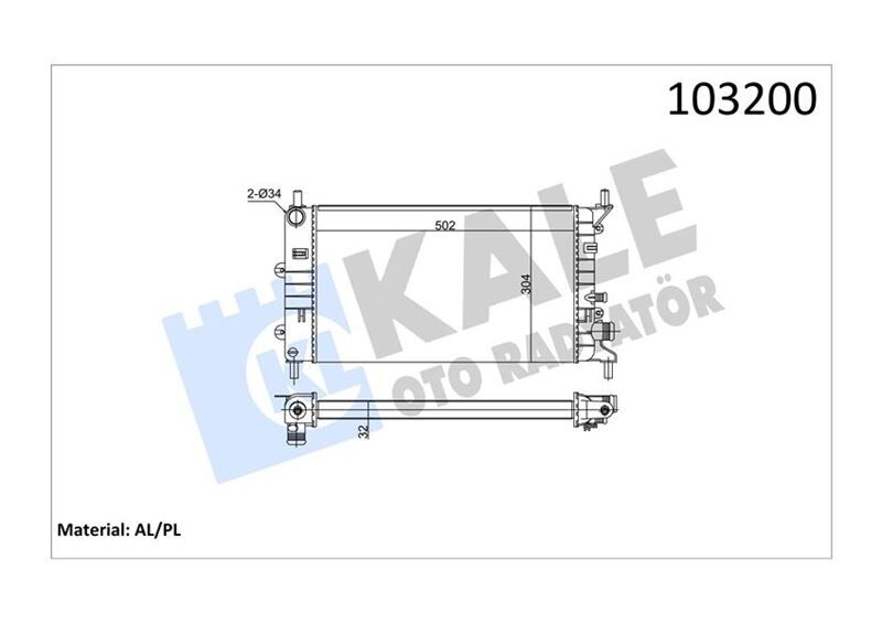 KALE 0207162AL MOTOR RADYATORU ESCORT CL 1.6 CVH 90>95