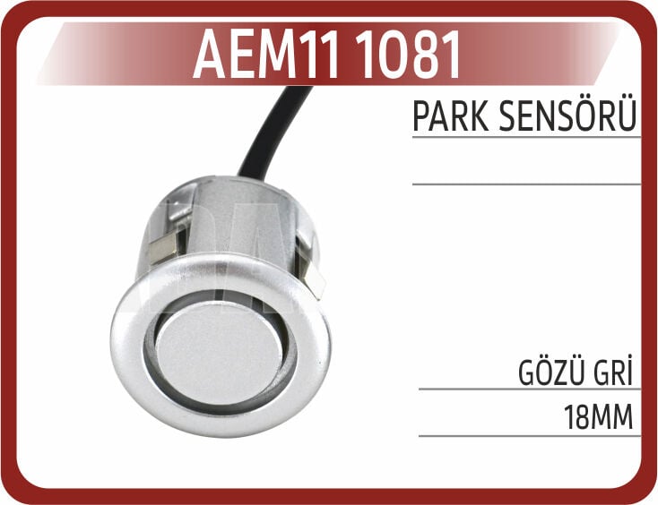 AEM11 1081 PARK SENSÖRÜ GÖZÜ GRİ 18MM