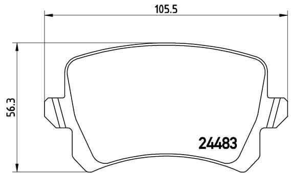 BREMBO P85109 ARKA BALATA CADDY-TIGUAN-PASSAT-A6-Q3 11 > GDB1763 WVA24483 105.5X56.4X17 MM