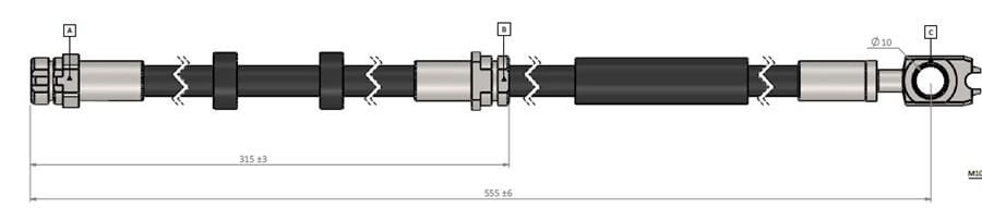 CAVO C900897A FREN HORTUMU ön RAPID Spaceback NH1 NH3 12-..