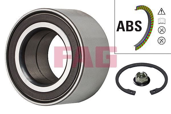 FAG 713678100 ÖN TEKER RULMANI FIESTA V 01> FOCUS 98>04 FUSION 02>12 COURIER 14>KA III 16> ECOSPORT 13> MAZDA 2 07>15 KIT ABS LI 38.993x72x37 BAH-0106DX