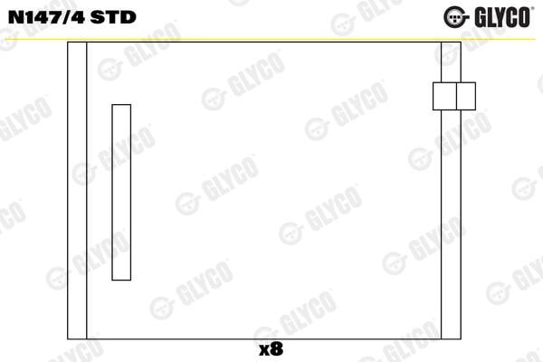 GLYCO N147.4 STD EKSANTRIK YATAK VAG 76.5MM ANY