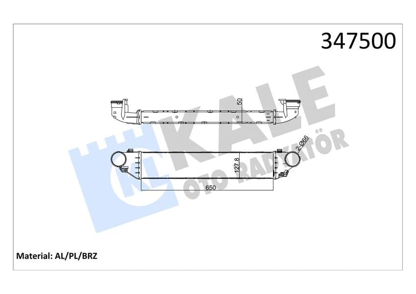 KALE 347500 TURBOSARJ RADYATORU MERCEDES W203 CL203 S203 C209 A209 R171