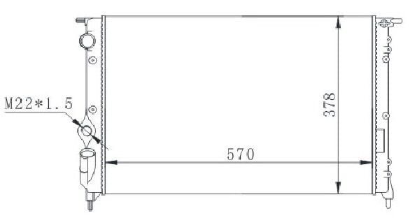 ORIS MRN120023 RADYATOR MECHANİCAL MT 570X378X23 19 1.4İ/1.7İ/1.8İ 88 63925