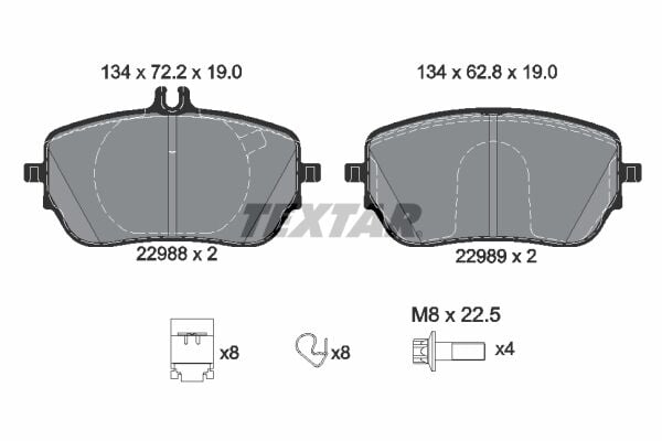 TEXTAR 2298801 FREN BALATASI ON MERCEDES W177 V177 W247 C118 X118 H247