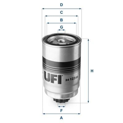 UFI 2412300 YAKIT FİLTRESİ HYUNDAI TUCSON 1.6L D4FE CRDI 18-> 2.0L D4HA 16-20 / KIA SPORTAGE 1.6L D4FE 18-22 2.0L D4HA 16-22